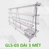 Giàn trồng rau thủy canh chữ A GLS-03 dài 3 mét 4 tầng 8 ống